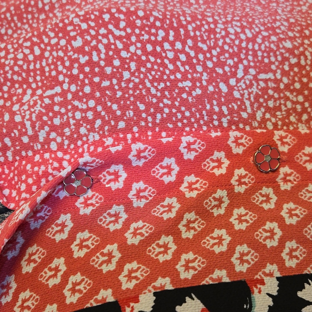 Susan Graver Colorful Patchwork Button Down Dress - image 5